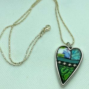 Gorgeous Pieced Heart Necklace